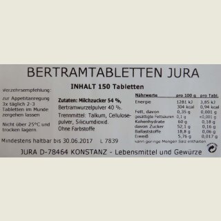 Bertramtabletten Jura